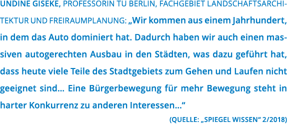 Undine Giseke  Professorin TU Berlin  Fachgebiet Landschaftsarchitektur und Freiraumplanung   Wir kommen aus einem Ja   