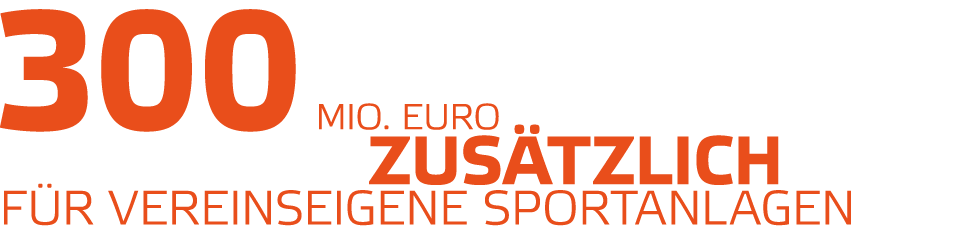 300 Mio  Euro zus tzlich f r vereinseigene Sportanlagen